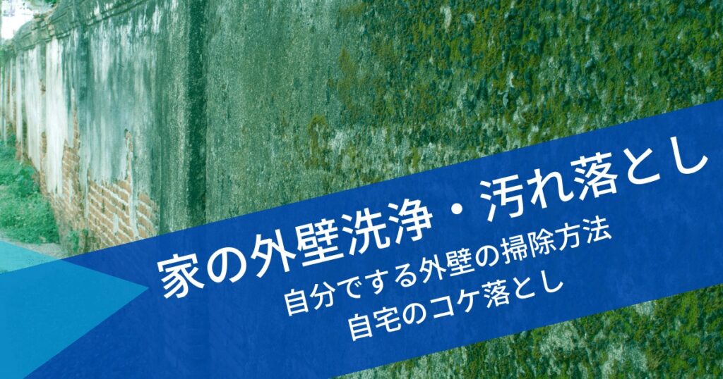 家の外壁洗浄・汚れ落とし｜自分でする外壁の掃除方法や自宅のコケ落とし