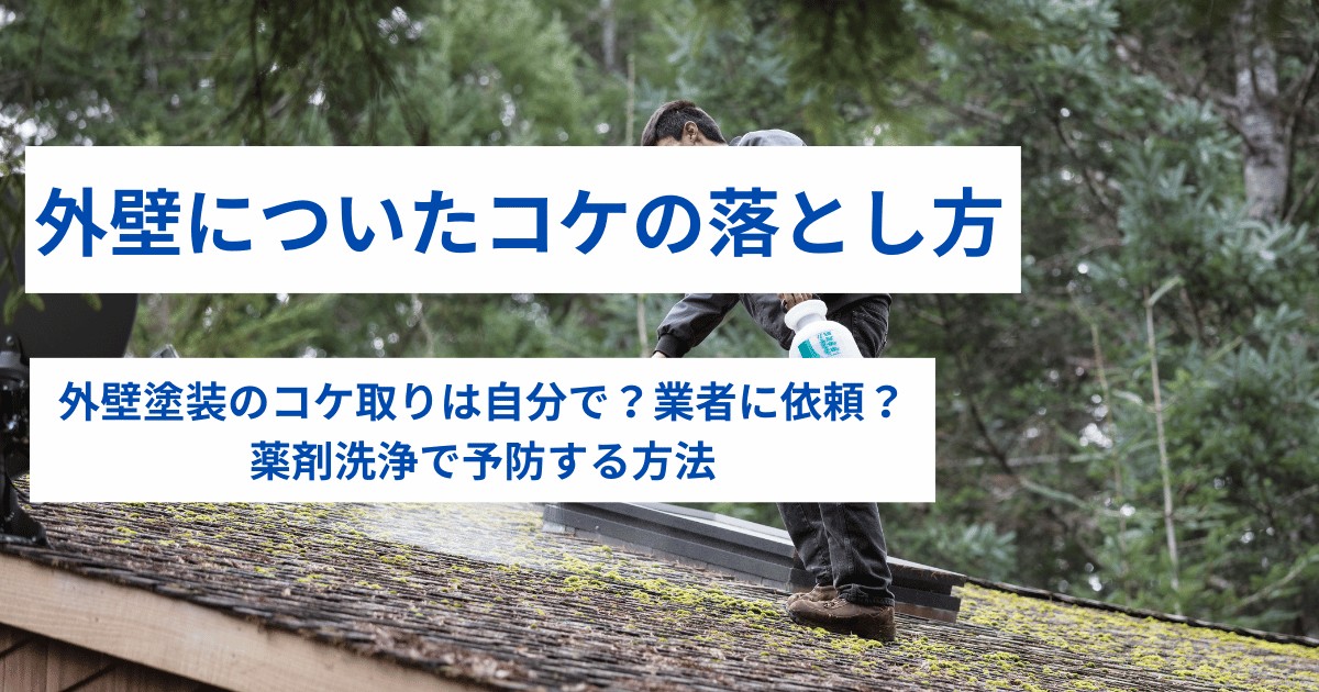 【外壁のコケ】落とし方｜外壁塗装のコケ取りは自分で？業者？薬剤洗浄で予防