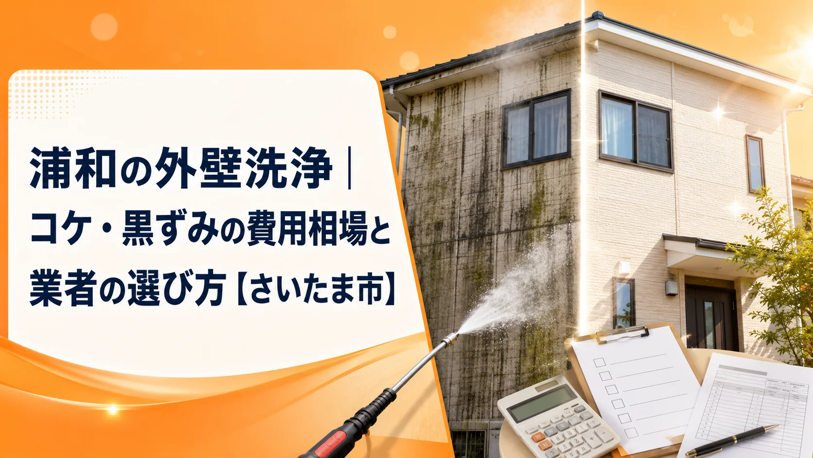 浦和の外壁洗浄|コケ・黒ずみの費用相場と業者の選び方【さいたま市】