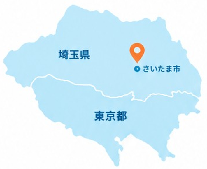 埼玉県・東京都の地図