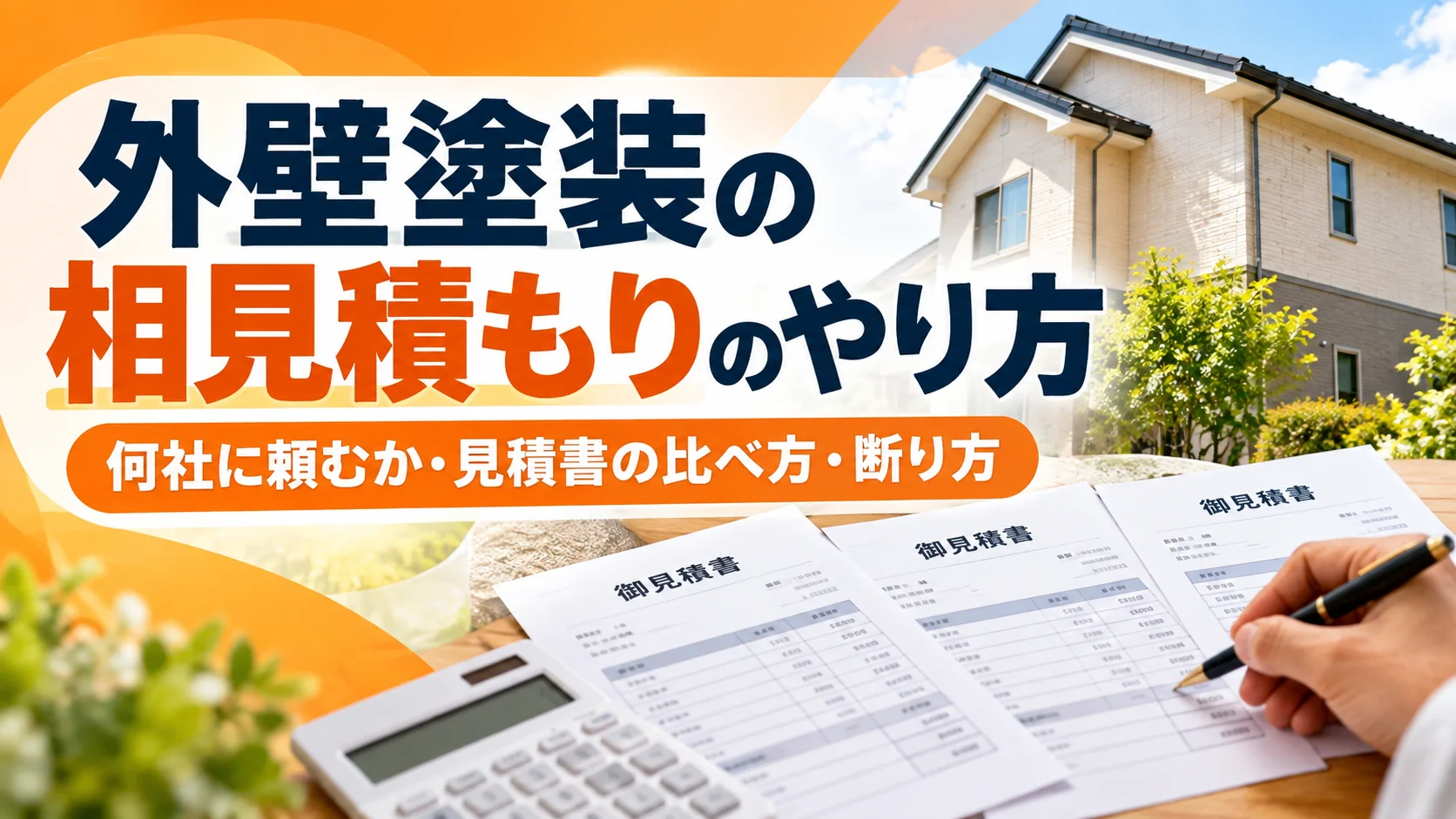 外壁塗装の相見積もりのやり方｜何社に頼むか・見積書の比べ方・断り方