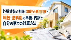 外壁塗装の相場｜30坪の費用目安と坪数・塗料別の単価、内訳と自分の家での計算方法